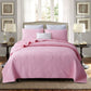 Export Simple European Embroider Double Pure Color Quiltedtextiles