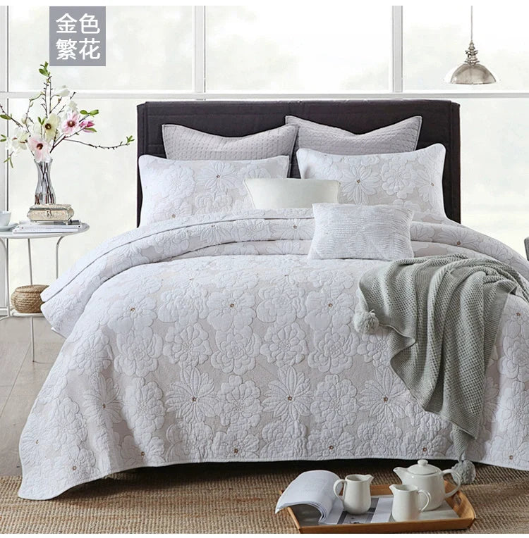 American-Style Large Cotton Quilting Embroidery Foreign Trade Bedspread