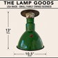 Original Vintage Rustic Industrial Green Enamel Gas Station Ceiling Light