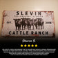 Personalized Cattle Ranch Rustic Sign II