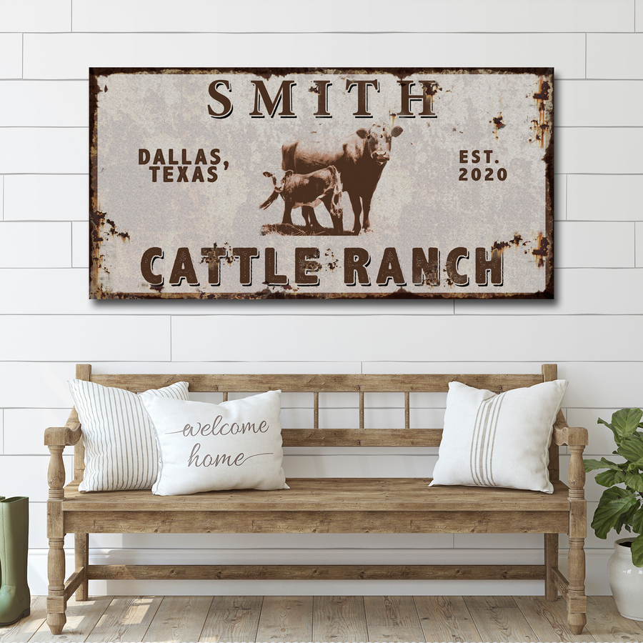 Angus Cattle Ranch Sign