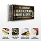 Backyard Bar And Grill Sign
