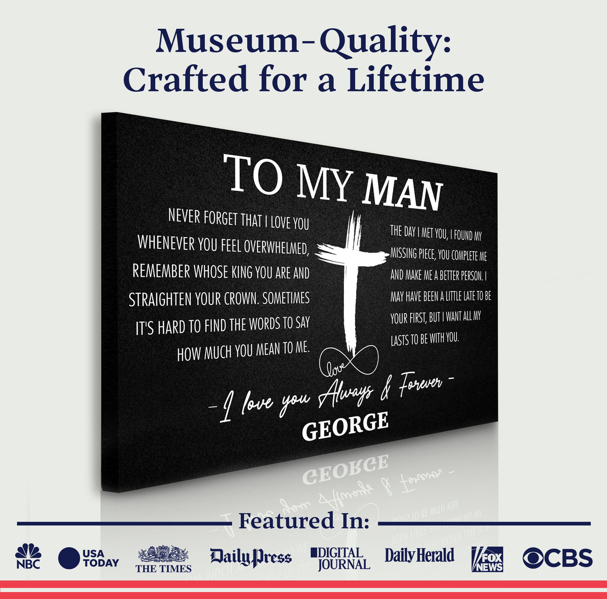 To My Man Father's Day Gift Sign