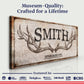 Personalized Family Antler Sign V