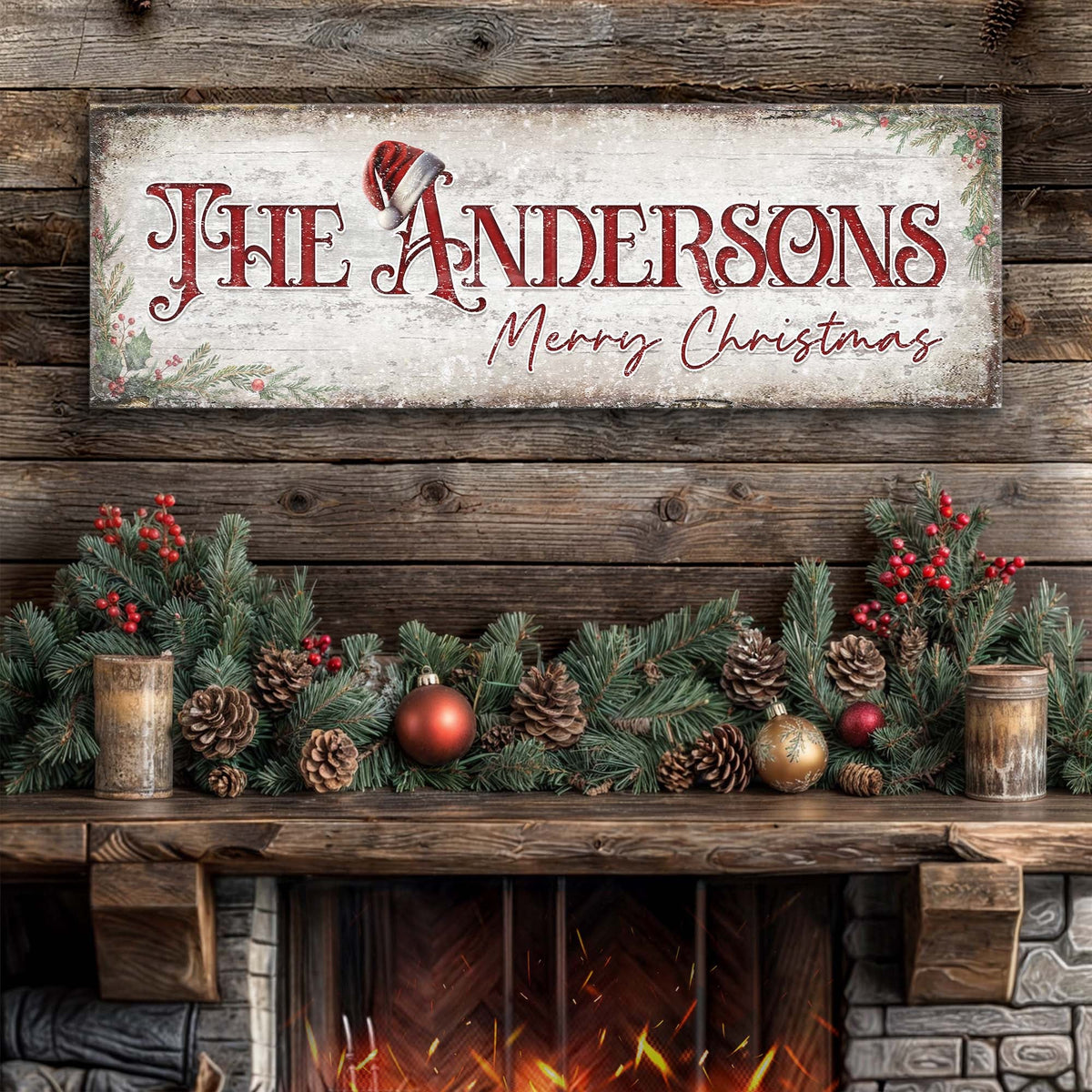 Christmas Family Name Sign II - view 2
