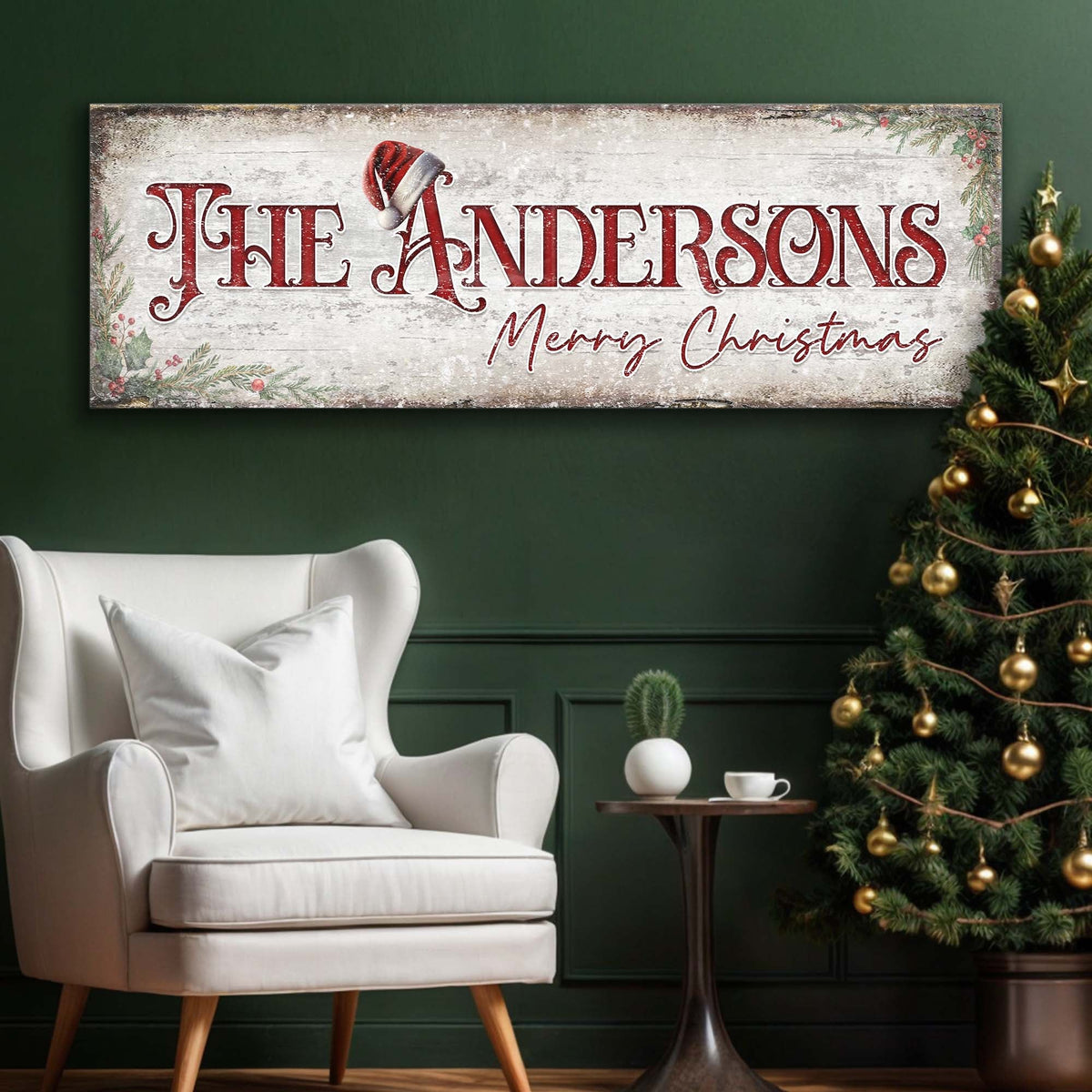 Christmas Family Name Sign II - view 4