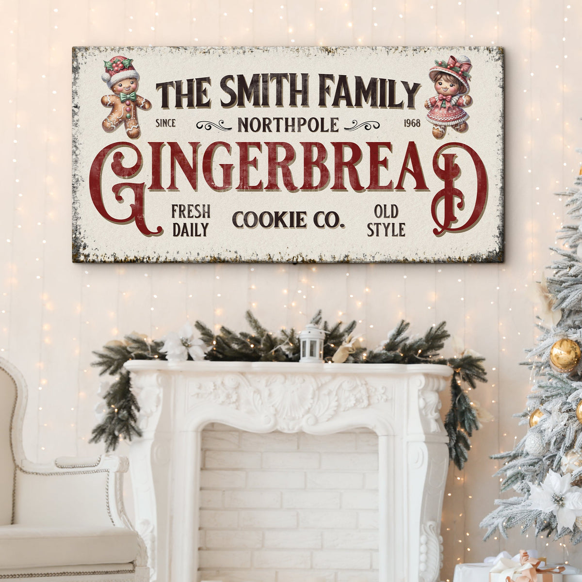 Family Gingerbread Bakery Christmas Sign - view 3