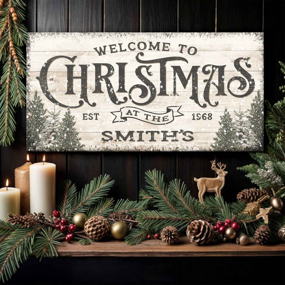 Family Welcome To Christmas Sign III - view 2
