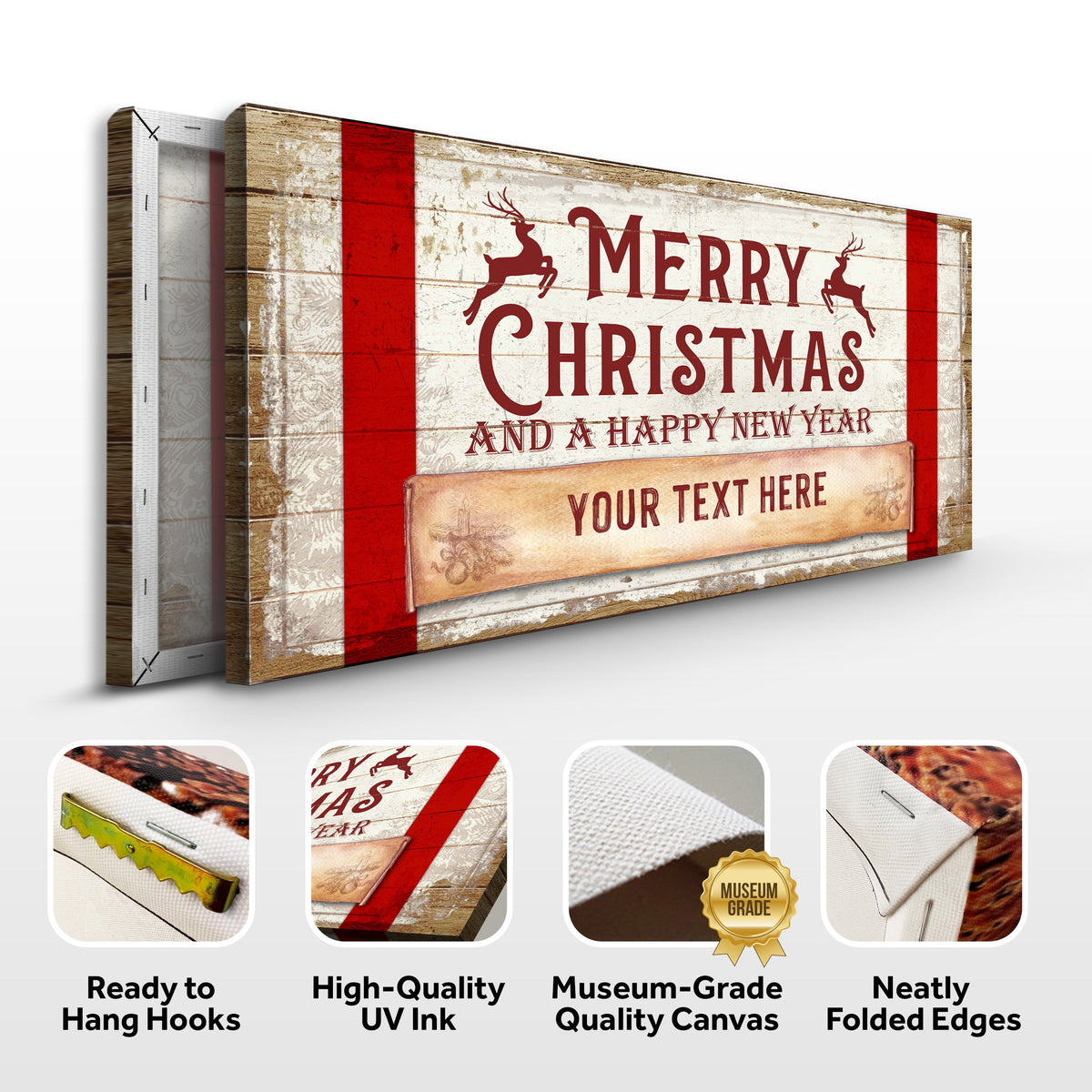 Merry Christmas And A Happy New Year Sign - view 3