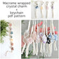 How to macrame wrap crystal charms and keychains PDF pattern.