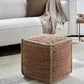 Rhuddlan Jute Rust Pouf