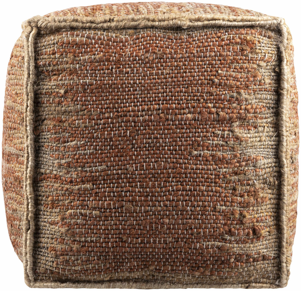 Rhuddlan Jute Rust Pouf