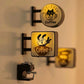 Retro Coffee Corner Refrigerator Magnet Light Fridge Magnet Magnetic Home Miniature Pegboard Coffee Shop Glowing Decoration