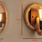 Retro Loft Rope Wall Lamp Stair Aisle Corridor Bedroom Living Room Restaurant Pub Cafe Wall Light Bra Round Wall Sconce