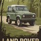 L-and-R-over Defender 90 Offroad Poster Classic Retro Automotive Poster Canvas Prints Classic Off-road Vehicle Aesthetic Print
