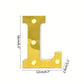 1PC 16cm Golden Numbers&English Led Letter Lights,Battery Powered Decoration Light For Festive,Proposal,Birthday,Wedding,Party