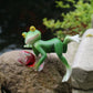 1 Piece of Interesting Green Frog and Wine Glass Hangings Full - Indoor and Outdoor Decoration Suitable for Garden, Aquarium, Garden Ponds, Flower Pots and Frog Themed Garden.