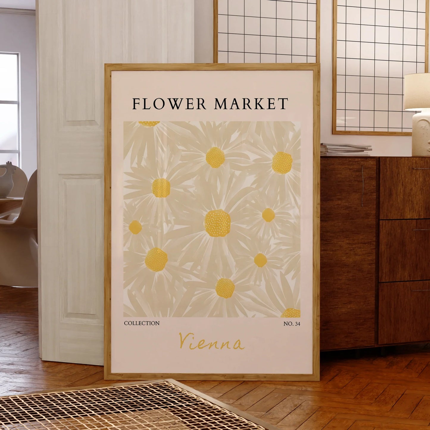 Modern Flower Market Yellow Flowers Wall Art Prints Canvas Painting Poster Picture For Living Room Bedroom Home Decor