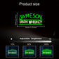 Jameson Irish Whiskey Brand Logo Neon Sign Light for Home Bar Pub Man Cave Wall Decor LED Neon Light  Gift for Whiskey Lovers