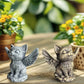 1 Exquisite Fantasy Angel Cat Figurine with Wings, Adding a Dreamy Touch to the Home and Creating a Mysterious Fairy Tale Atmosphere