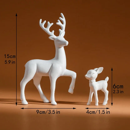 Mother Deer Cute Fawn Figurine Kids Room Decor