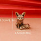 Brass Fox Statue Cute Fox Miniature Figurines Desk Ornament Decorations Accessories Copper Animal Sculpture Home Decor Crafts