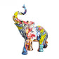 Home Decor Nordic Painting Graffiti Elephant Sculpture Figurine Art Elephant Statue Creative Resin Crafts Decoration Ornaments