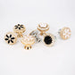 New European Single Hole Handle Gold Luxury Flower Pattern Furniture Cabinet Knobs For Home Wardrobe Door Handles Hardware