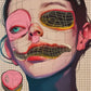 Grid Addiction Canvas Wall Art Surreal Art Beautiful Unique Painting Print Abstract Modern Surrealism Wall Decoration Canvas Art
