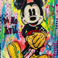 Mickey Mouse Minnie Street Graffiti Canvas Painting Prints Poster Creative Modern Wall Art Pictures Living Room Home Decor