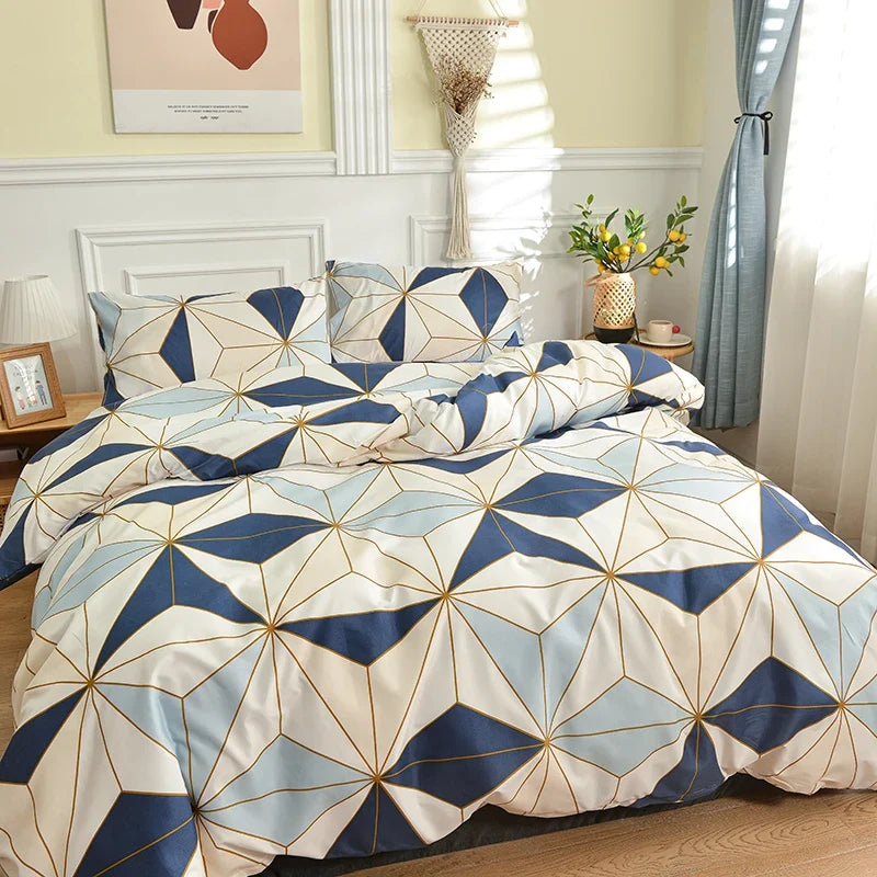 Black and White Bedding Set for Double Bed sabanas cama matrimonial Queen/King Comforter Sets Single Duvet Cover with Pillowcase