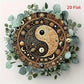 Yin Yang Feng Shui Metal Sign -Hanging Decor for Home, Office, Cafe, Bar - Indoor & Outdoor Multi-Use with Detailed Carving