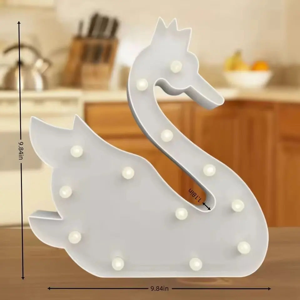 1PC Creative LED Shaped Lamp Indoor Battery Powered Wall Light,Decoration Night Light For Bedroom Table Beach Party&Photography