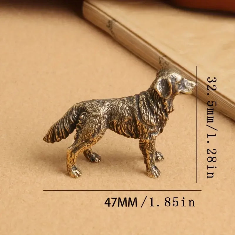 Pure Brass Rooster Figurine - Intricate Golden Animal Brass Home Decor Office Gift Detailed Feathers Comb Table Ornament Tea Pet