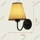 110V/220V Wall Lamp with LED E27 Bulb Fabric Lampshade Wall Sconces for Hotel Bedroom Bedside Living Room Stairs Home Decoration
