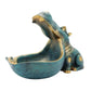 Home Decor Hippo Statue Sculpture Figurine Key Candy Storage Ornaments Container Decoration Table Decoration Accessories Gift