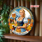 2D Flat 1pc Blonde Aluminum Metal Tin Sign, Retro Round Aluminum Sign, Vintage  Round Aluminum Sign - Beer Rustic Metal Wall Art