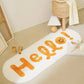 VIKAMA Cartoon Cat Carpet For Cooling And Keeping Warm, Long Bedside Blanket For Bedrooms, Corridor Floor Mat, Home Decoration