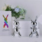 Resin Electroplated Carrot Rabbit Animal Figurine Home Soft Decorations Tabletop Decorations for Living Room And Guests
