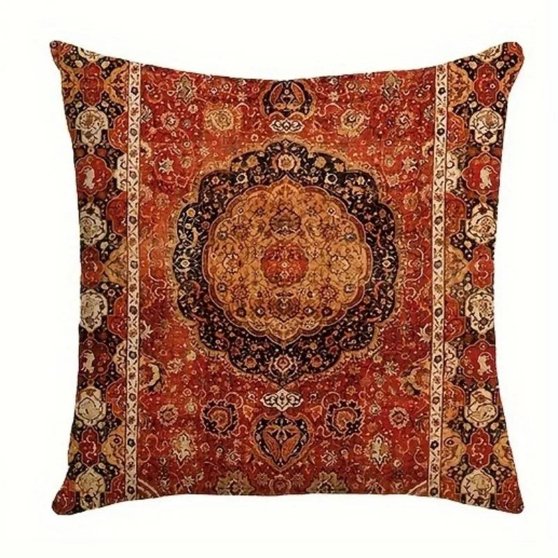 VIKAMA Bohemian Retro Pillow Case, Nordic Ethnic Accent Pillow Cover, Washable, Zippered Closure, Sofa And Bedroom Home Decor