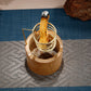 Metal Palo Santo Holder Burner Sage Holder with Bamboo Ash Catcher Tray Incense Holder for Meditation Yoga Spa
