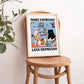 More Espresso Less Depresso Black Cat Wall Print, Coffee Cat Poster, Kitchen Art, Handmade Cat Coffee Poster, Coffee Bar, Unique