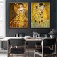 Classic Abstract Wall Art Gustav Klimt The Kiss Oil Painting HD Canvas Print Poster Home Living Room Bedroom Decoration