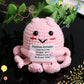 Mini Handmade Woolen Octopus Crochet Knitting, Positive Emotional Support Figure with Card, Creative Funny Decoration  Gift