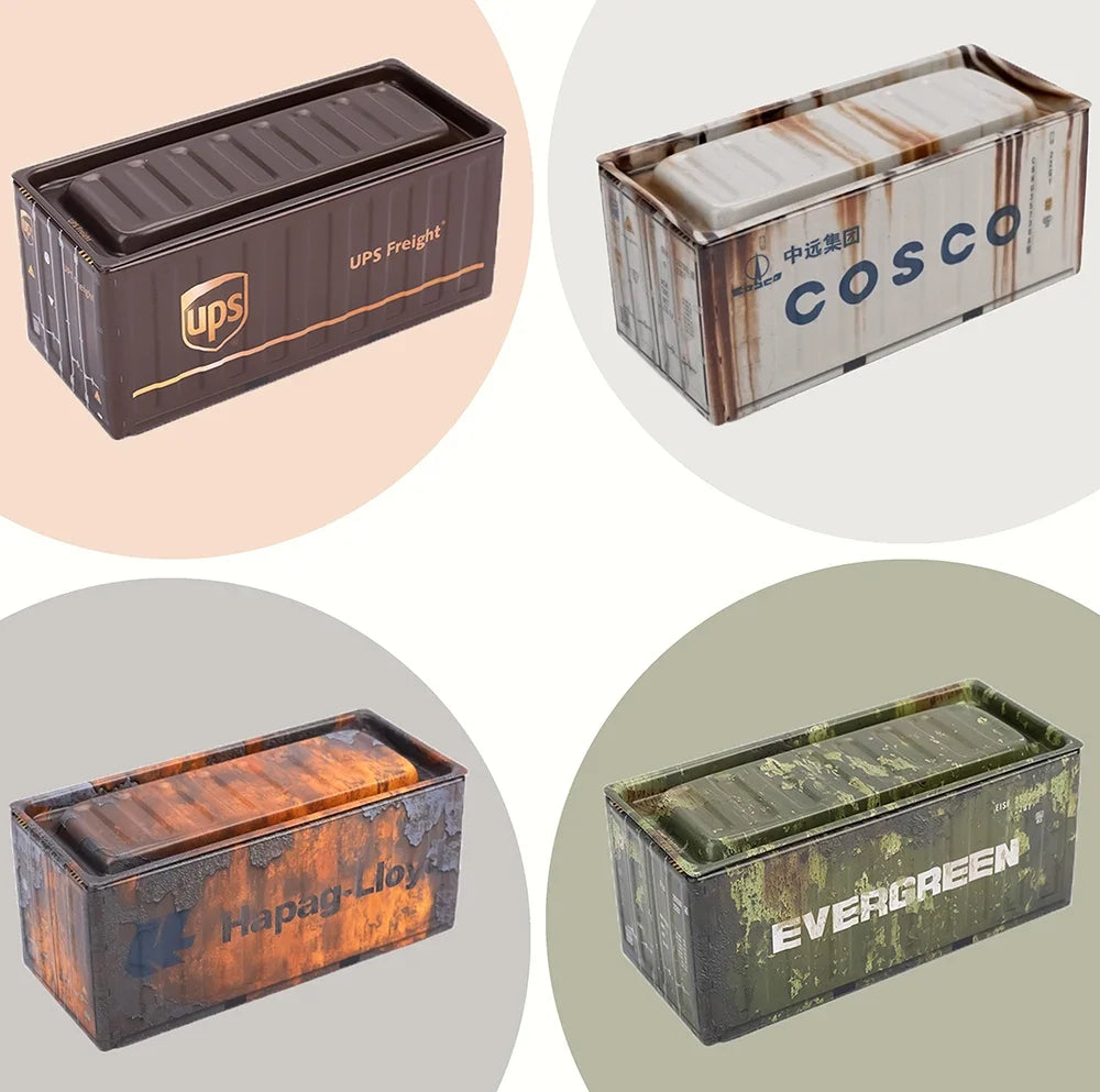 4pcs/set Mini Storage Box  Retro Industrial Style Iron Creative Decoration Collect Item Desktop Mini Container Model Gifts