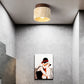 Japanese Wabi Sabi Yellow Marble Hotel Lobby Corridor Ceiling Light Creative Cream Style Restaurant Room Balcony Decorative Lamp