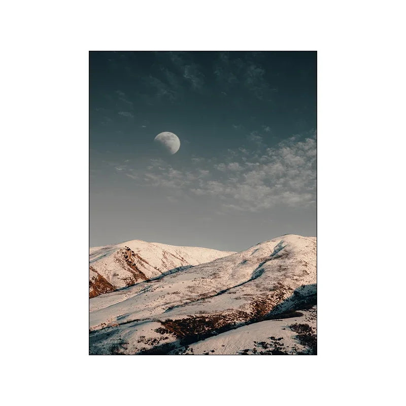 Nature Landscape Picture Wall Art Silk Painting Nordic  Modern Scenery Art Home Decor Poster and Print for Living Room Design
