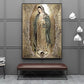 Catholic Art Lady of Guadalupe Wall Art Canvas Painting Retro Religious Decor Picture The Virgin of Guadalupe Poster Home Decor
