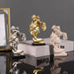 Our resin couple figurines are made of one-piece molding technology, the surface is neat and smooth, not easy to oxidize and fad