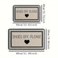 VIKAMA SHOES OFF PLEASE Printed Rug, Dirt-Resistant and Easy-Clean Entrance Mat for Hallways and Bedroom Doorways Home Decor